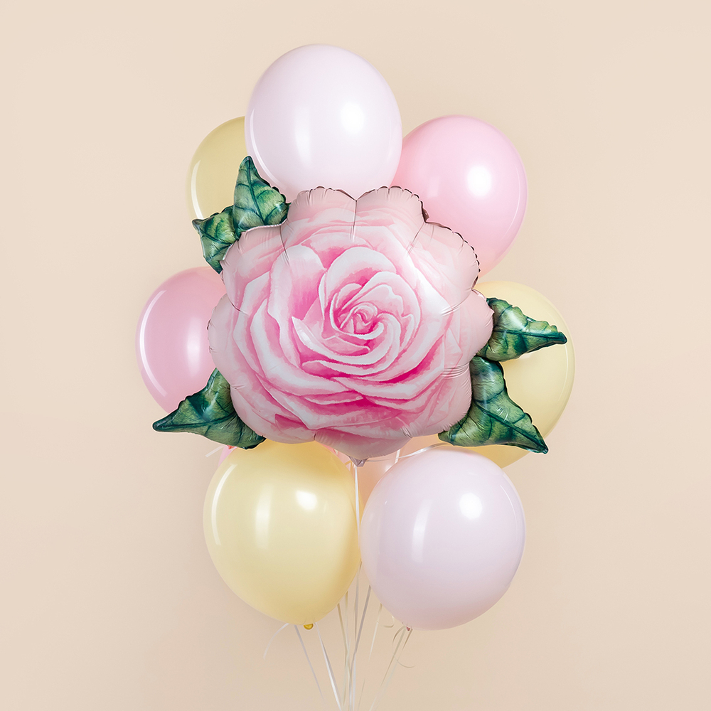 Фигура 32" Цветок, Акварельная роза, Розовый в уп. Fl