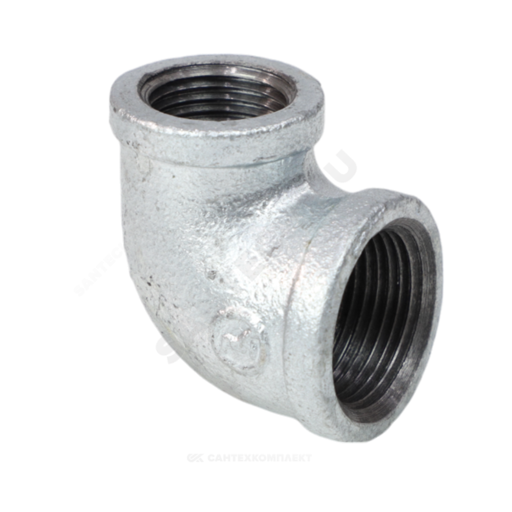 Угольник переходной чугун оц Ду 20х15 (3/4"х1/2") ВР/ВР Fittex PLUS