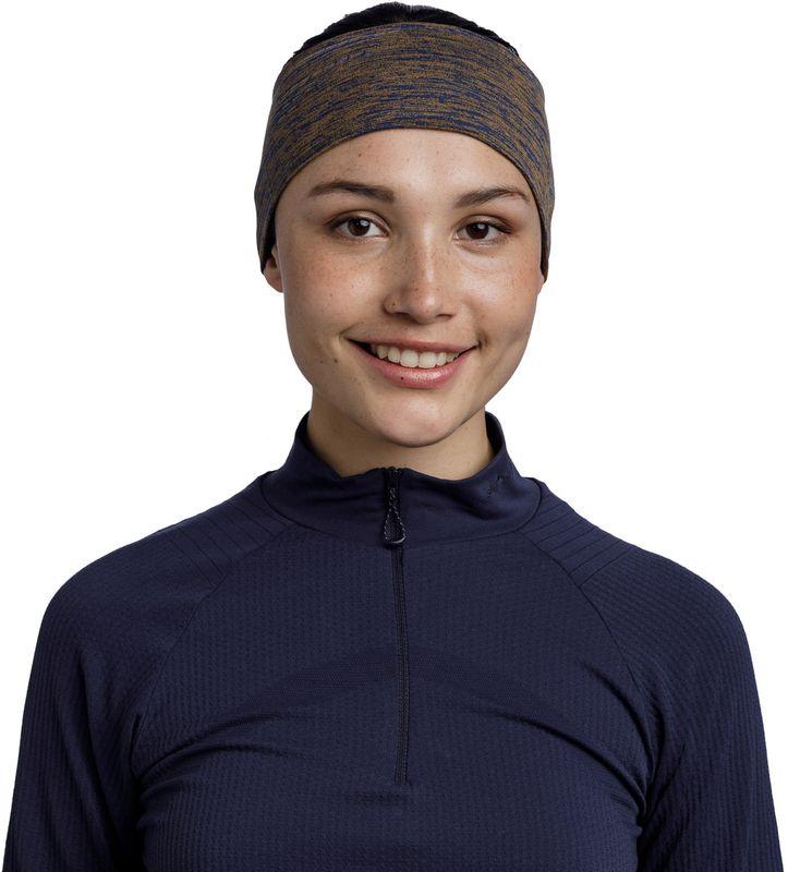 Повязка спортивная светоотражающая Buff DryFlx Headband Brindle Brown Фото 4