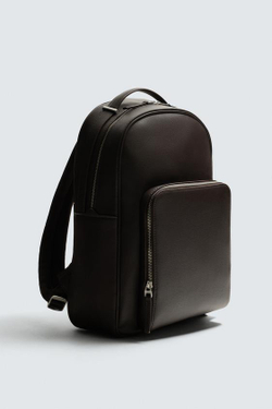 ZARA РЮКЗАК С ТЕКСТУРОЙ, КОРИЧНЕВЫЙ