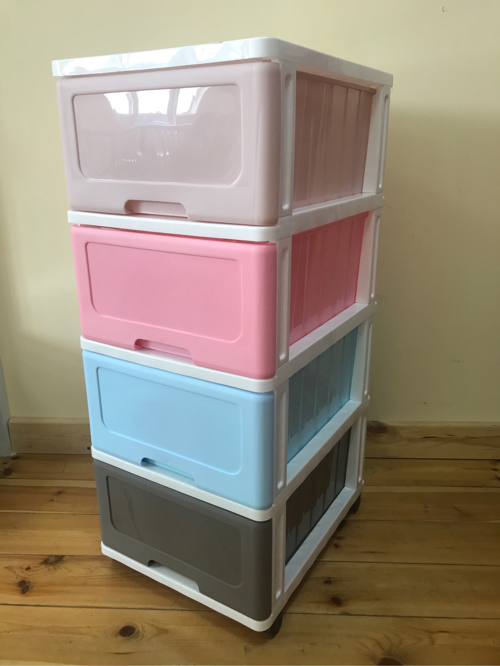 Комод 4-х СЕКЦИОННЫЙ (40*50cm) РАДУГА НА КОЛЕСАХ арт. 040241 [1] ДУНЬЯ