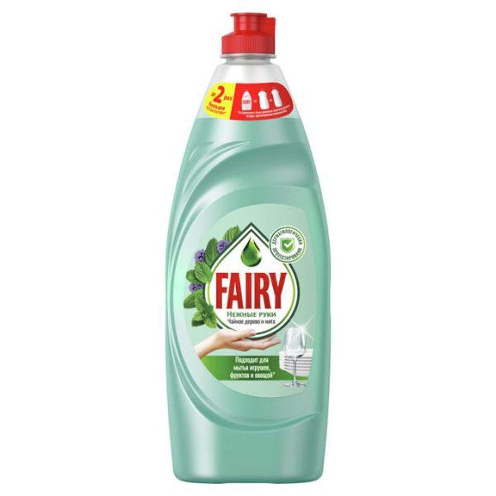 FAIRY Средство для мытья посуды Нежные руки Чайное дерево и мята 900мл