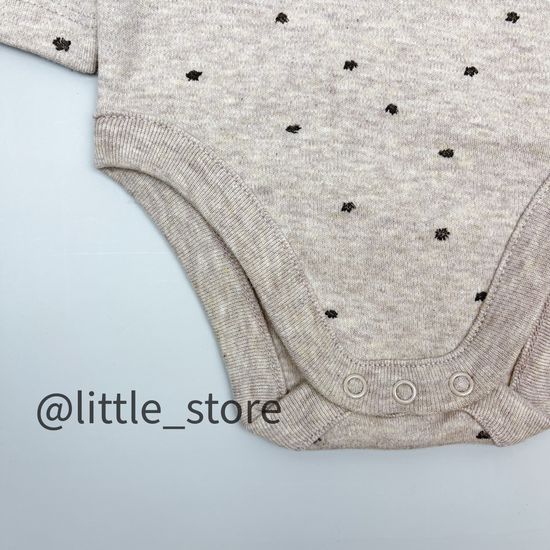 Боди хлопковое "Бежевое сафари" крапинки