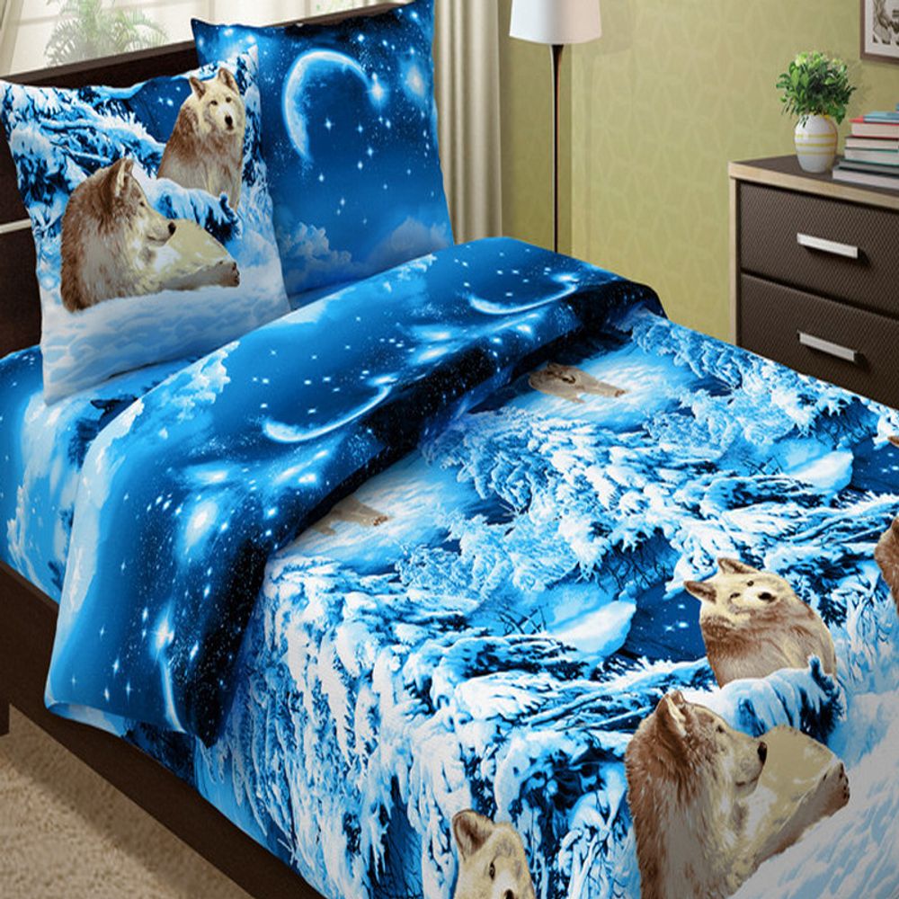 Комплект постельного белья "ВЛ. ВОЛКИ", бязь Премиум, 100% хлопок, Россия. Комплект постельного белья "ВЛ. ВОЛКИ", бязь Премиум, 100% хлопок, Россия.