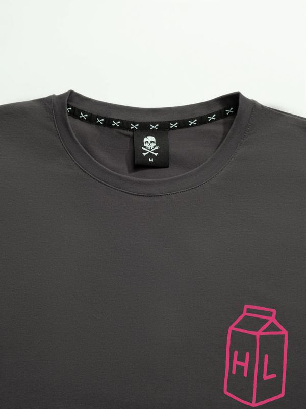 Футболка оверсайз Milk темно-серая - фото 11