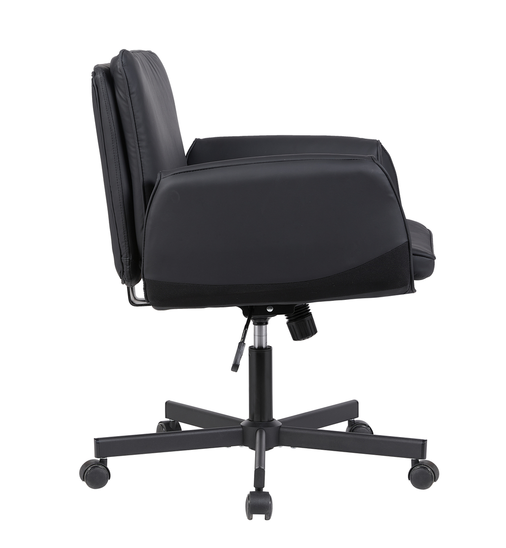 Кресло офисное TopChairs Foldo с откидными подлокотниками черное