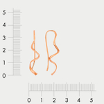Длинные серьги женские без вставок из розового золота 585 пробы (арт. 011902-1000)