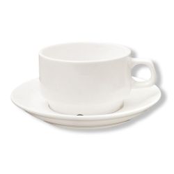 Чайная пара 130 мл белая d 6,9 см h5,2 см фарфор Stackable P.L. Proff Cuisine [4]