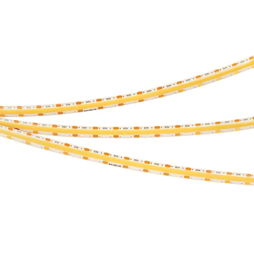 Светодиодная лента герметичная COB-SE-X360-8mm 5V Warm3000 (5 W/m, IP65, CSP, 5m) (Arlight, -) 041709