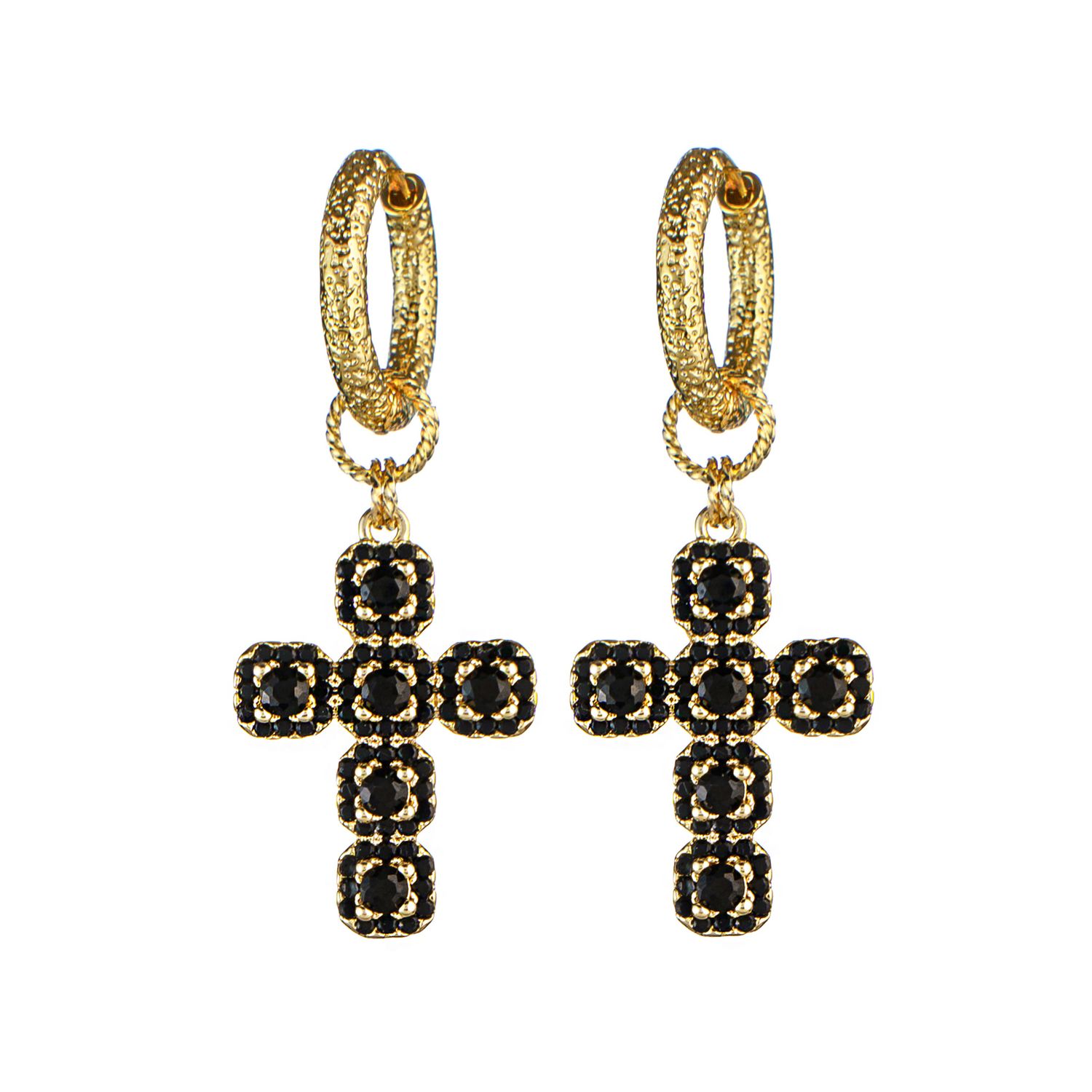 Серьги Direct Gold Black Earrings