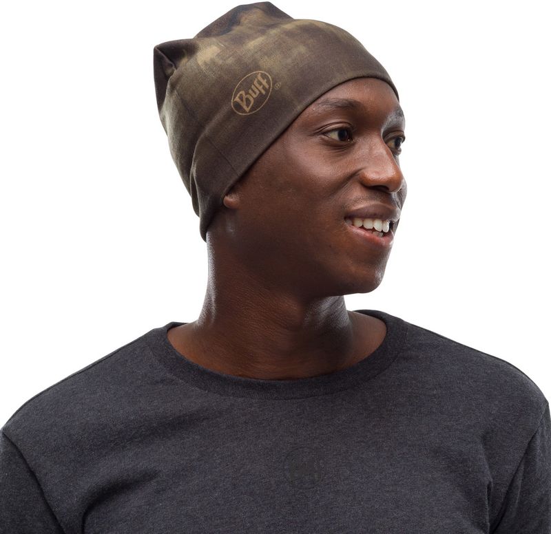 Тонкая флисовая шапочка Buff Hat Polar Microfiber Hollow Khaki Фото 2