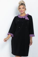 Платье Жемчужина (черно-сиреневое) П11422 LT Collection