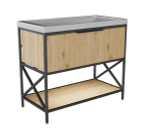 Тумба д/ванной "БРУКЛИН-100" Дуб Бунратти под раковину Фостер 100 (Kirovit) ЛОФТ (ЛДСП)