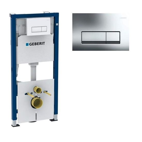 Инсталляция Geberit Duofix 458.128.21.1 для подвесного унитаза, Н112, с клавишей Delta 51