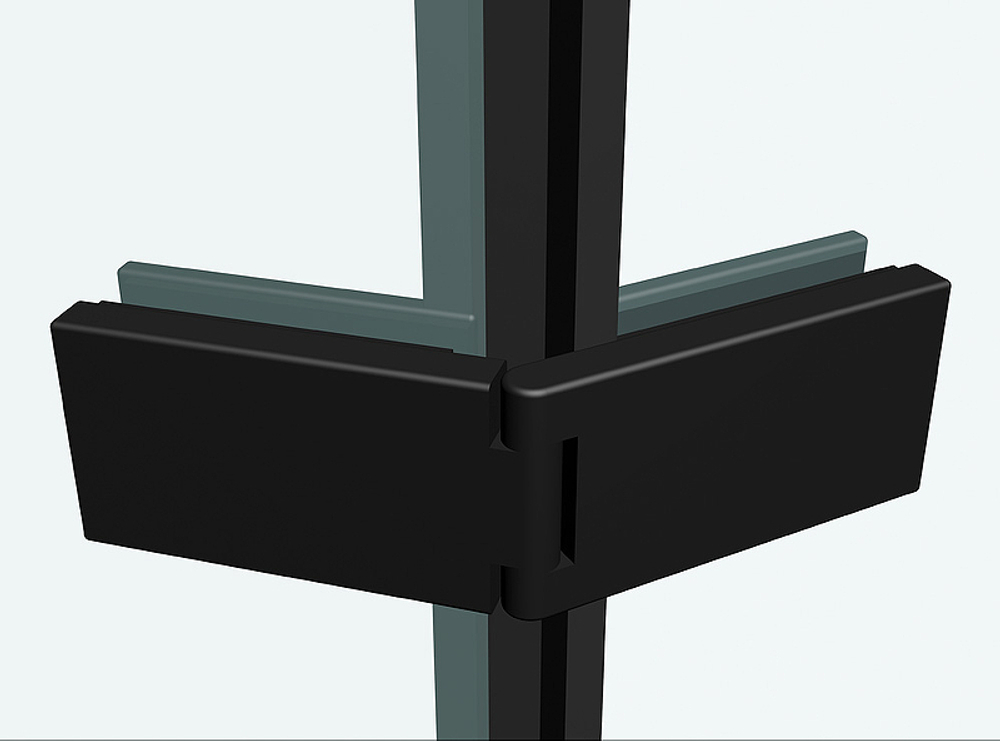 Душевой уголок Abber 90х90 AG05090B фурнитура Черная стекло прозрачное