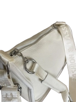 Сумка женская повседневная QOZA из натуральной кожи, белая