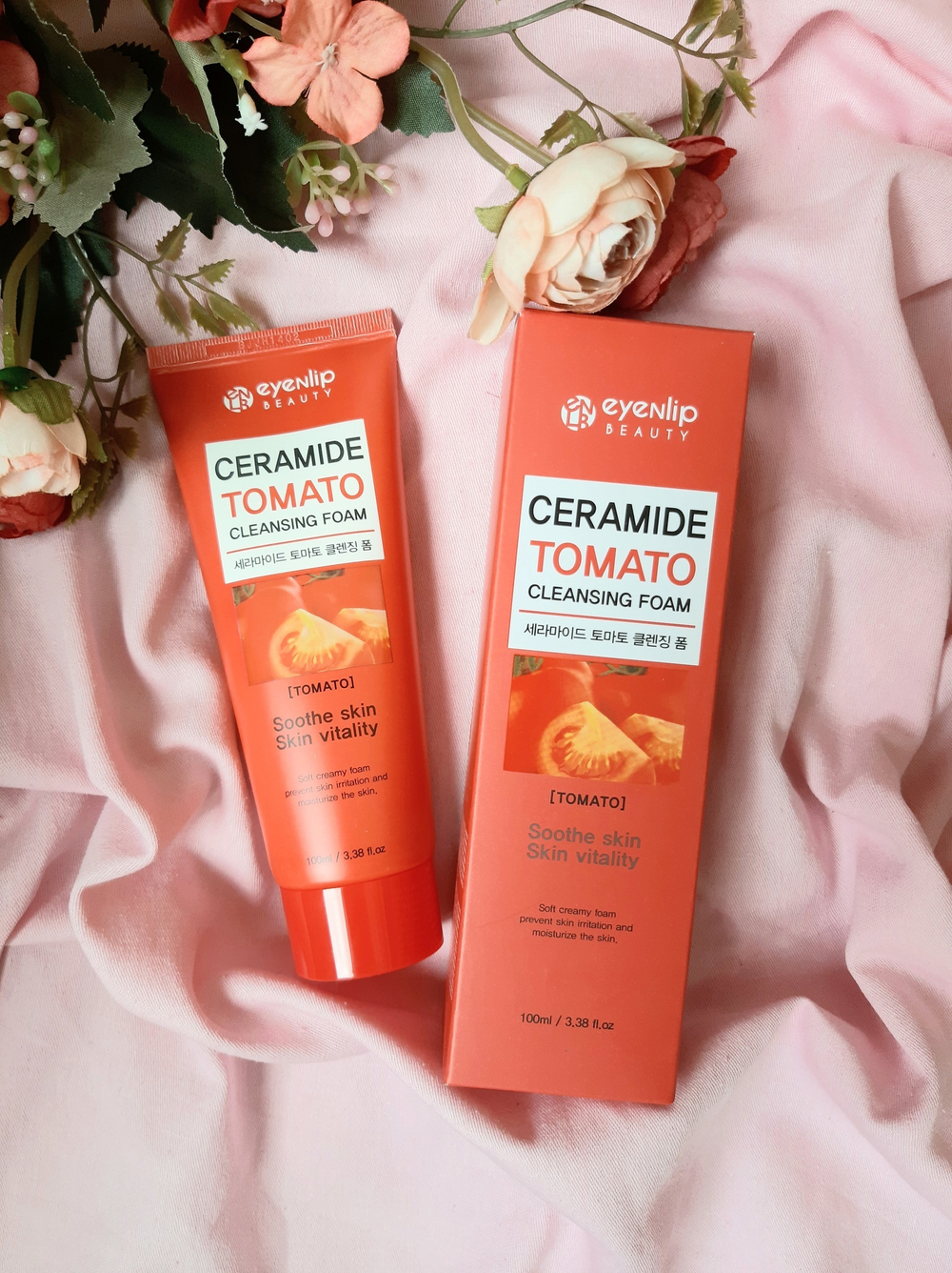 Пенка для умывания с экстрактом томата Eyenlip Ceramide Cleansing Foam - Tomato 100 мл.