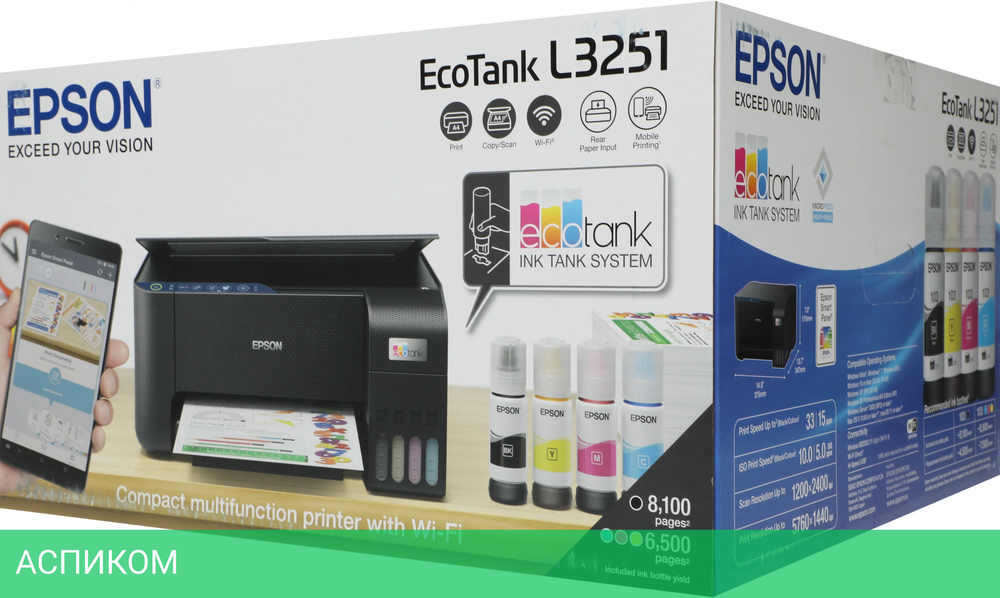 МФУ Epson L3251 черный (C11CJ67409)
