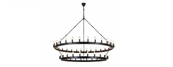 Люстра замковая подвесная 54*E14 CL470254 черный Смитсон Citilux.