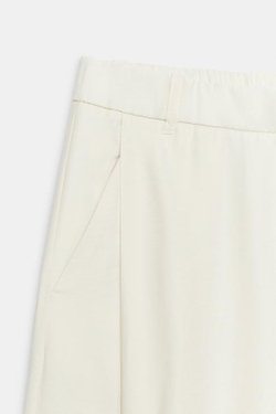 ZARA СТРУЯЩИЕСЯ БРЮКИ СО СКЛАДКАМИ, ЭКРЮ