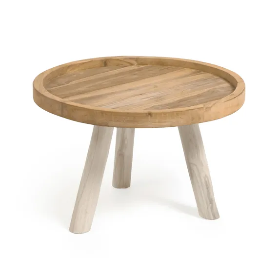 Журнальный столик Glenda из массива тика Ø55 см