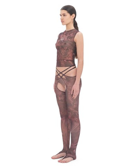 BROWN MESH STOCKINGS
