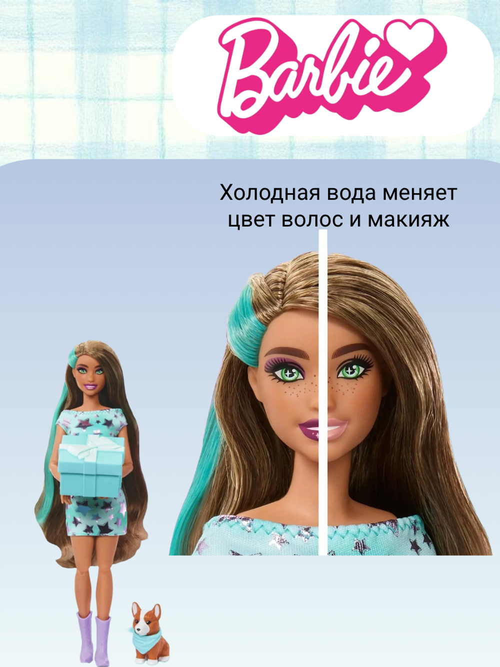 Кукла Mattel Barbie Party Pet Birthday JFG72 Брюнетка