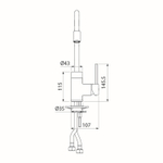 Смеситель для кухни 35к IDDIS K36BLJ0i05 "Kitchen 360" гибкий излив ЧЕРНЫЙ матовый