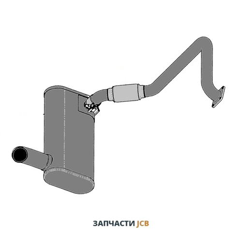 Глушитель-резонатор JCB 332/X6747, 332-X6747