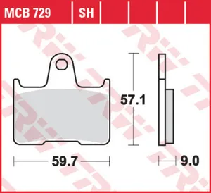 Колодки тормозные дисковые TRW MCB729SH