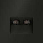 Розетка компьютерная встраиваемая VOLTUM S70 двойная RJ45+RJ45 кат.6, (черный матовый)