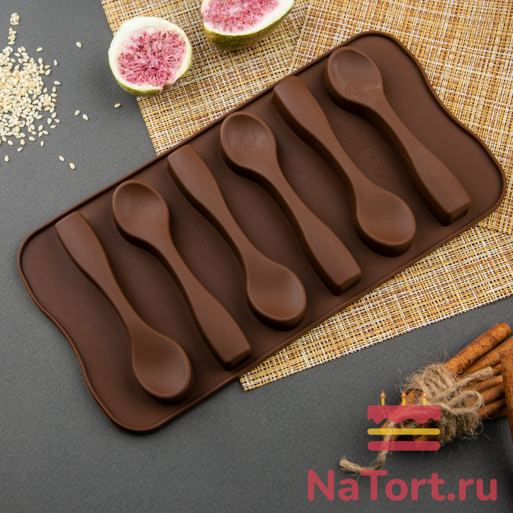 Форма силиконовая «Ложечки» 6 ячеек