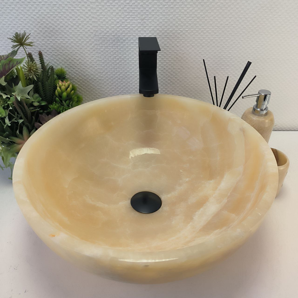 Раковина из оникса Bowl Yellow TinLip BO-62943 45*45*17 39