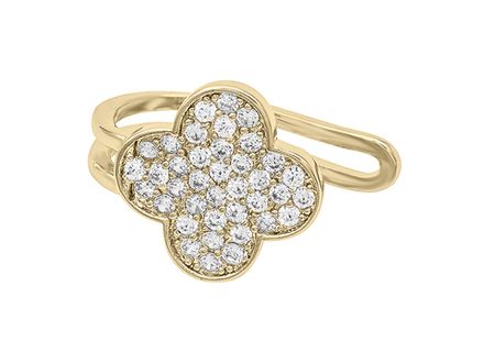 Кафф "Клевер" со стразами (уценка)