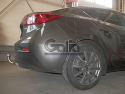 Фаркоп оцинкованный Galia M135A для Mazda 3 седан 2013-(паспорт и сертификат в комплекте)(без электрики)