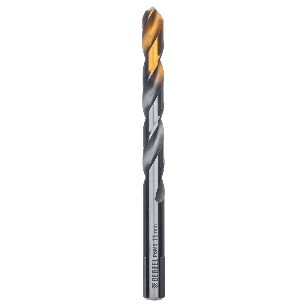 Сверло спиральное по металлу 11 x 142 мм, Р6М5, Golden Tip Denzel