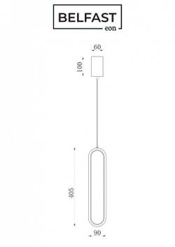Подвесной светильник Belfast Nevis 86227-1W-41 BL