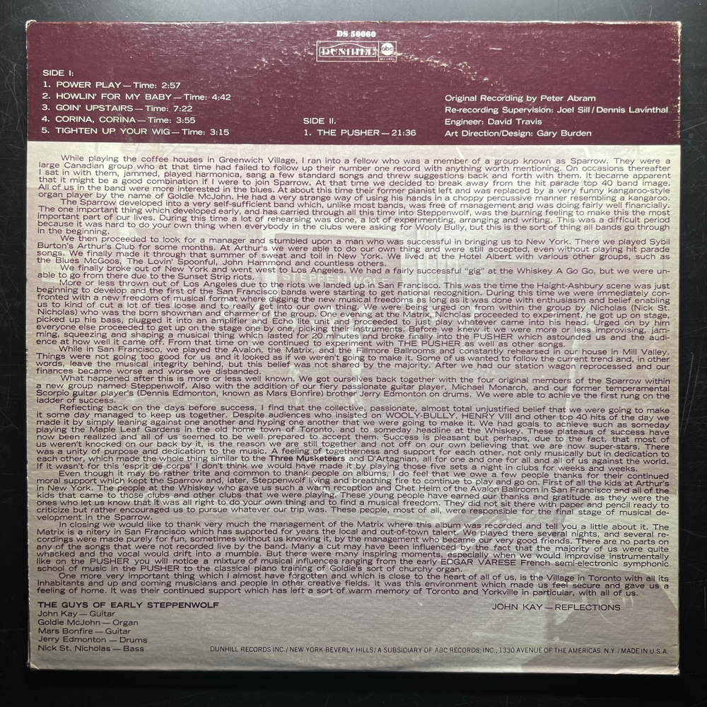 Steppenwolf - Early Steppenwolf (США 1969г.)