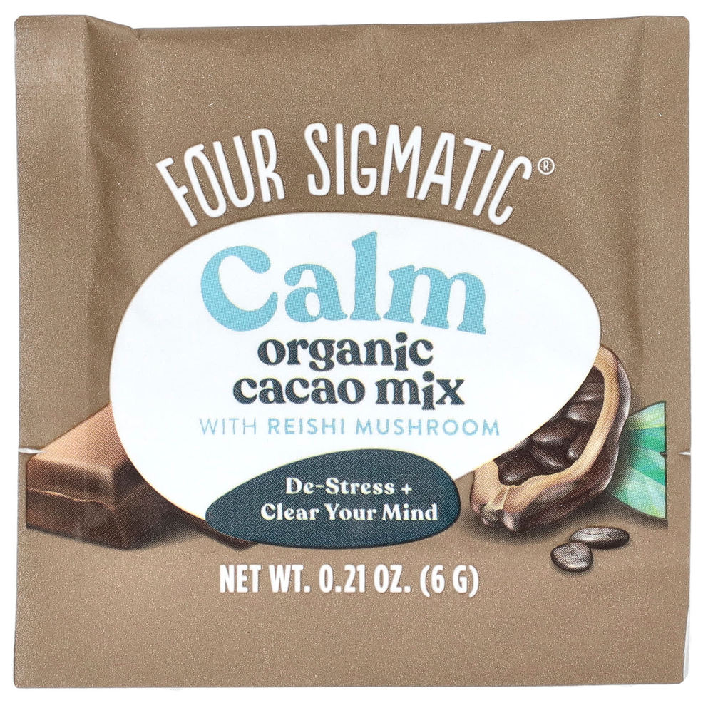 Four Sigmatic, Calm, смесь для приготовления какао с грибами рейши, 10 пакетиков по 6 г (0,21 унции)
