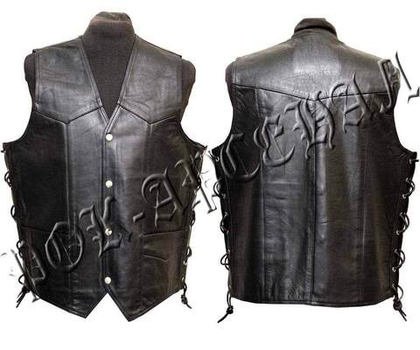 Жилет кожаный мужской (со шнуровкой) First (42)