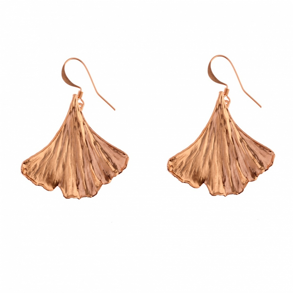Серьги листья Ester Bijoux Гинкго LF14C-G BR