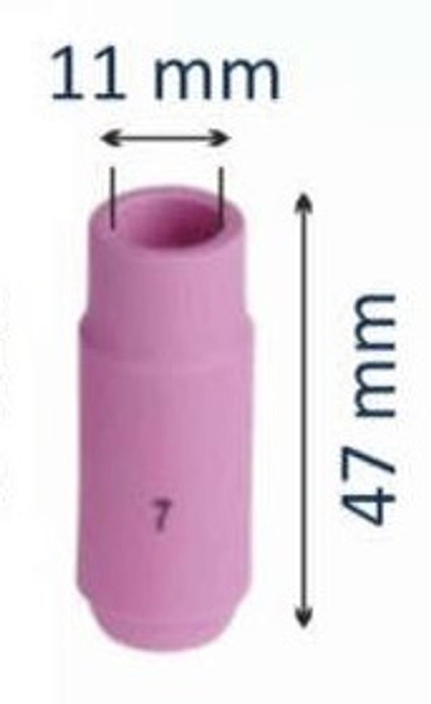 Сопло керамическое №7 d=11 mm (WP-17-18-26) L=47mm