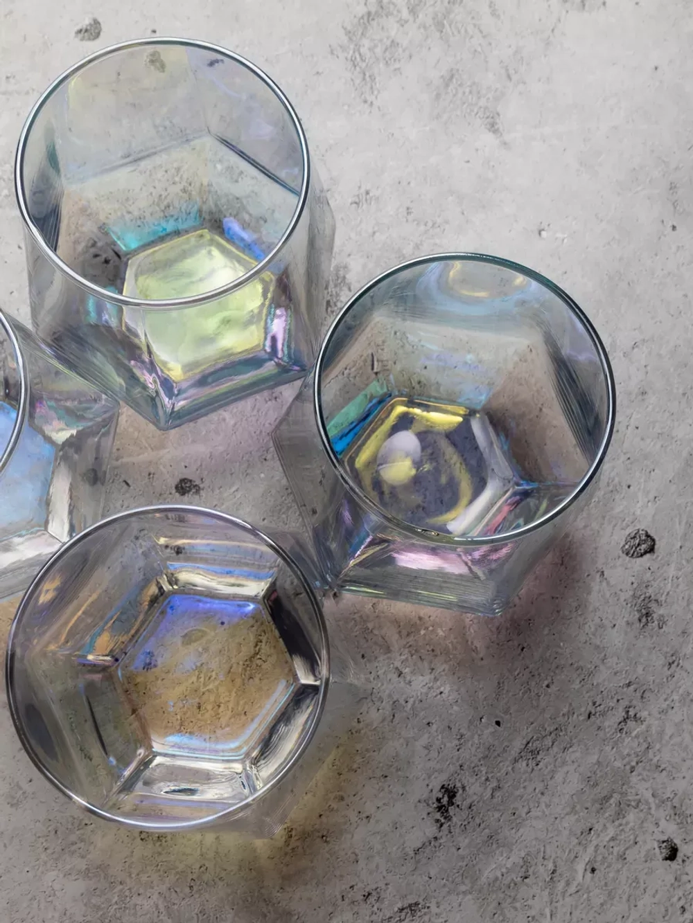 Набор шестигранных стаканов, 330мл, перламутровый, 6 шт.