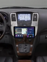 Магнитола для Toyota Harrier XU30 2003-2013, Lexus RX 2003-2009 (монохром, рамка вниз) - FarCar 9665 монитор 10.36" QLED на Android 14, TS18, CarPlay, 4G SIM-слот