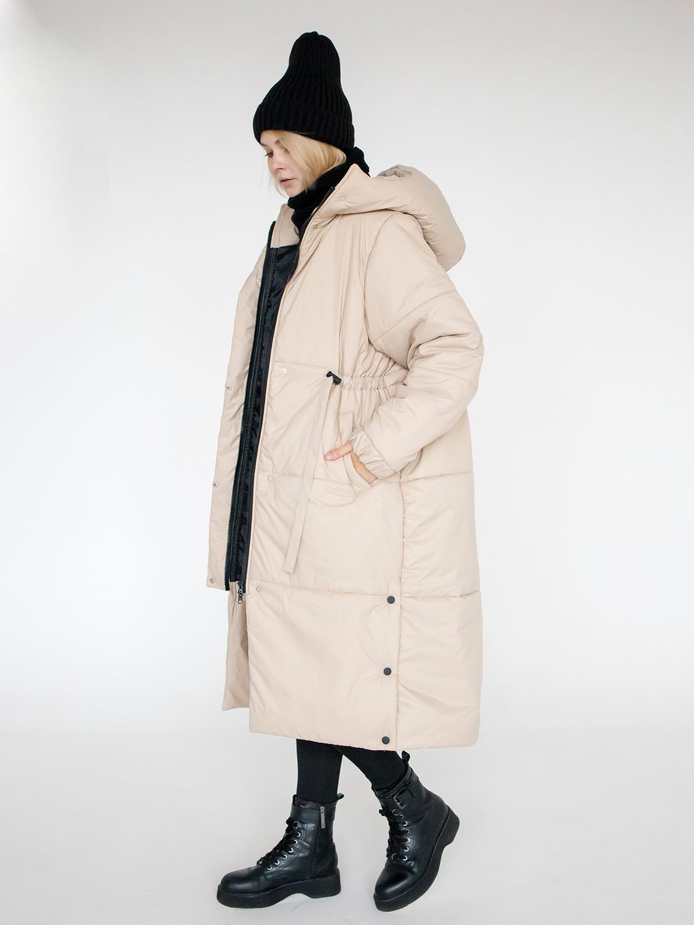 Купить Пуховик ko-ko-ko зимний женский бежевый Пуховик ko-ko-ko зимний женский бежевый