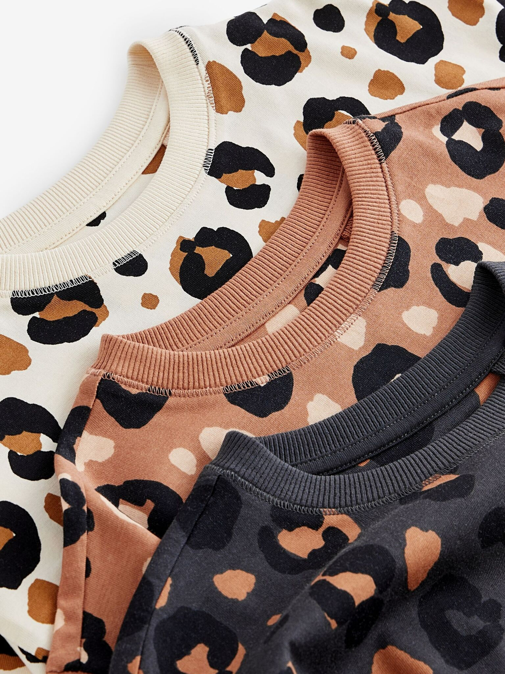 Пижама для девочки Next 608-506, 3 шт., Черный, Бежевый, Молочный