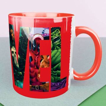 Кружка керамическая 330мл, Marvel Comics Лого (красная)