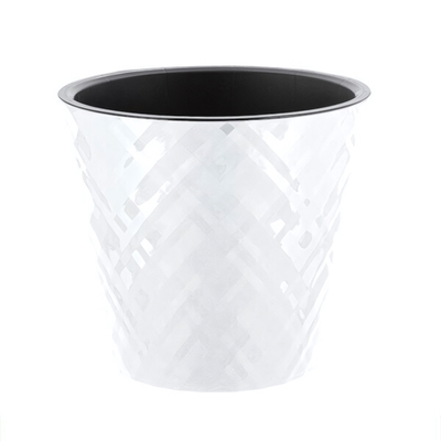 Горшок для цветов InGreen Manhattan D125мм, 1 л c дренажной вставкой, белоснежный жасмин