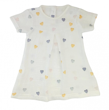 Платье 724/16 сердца, муслин