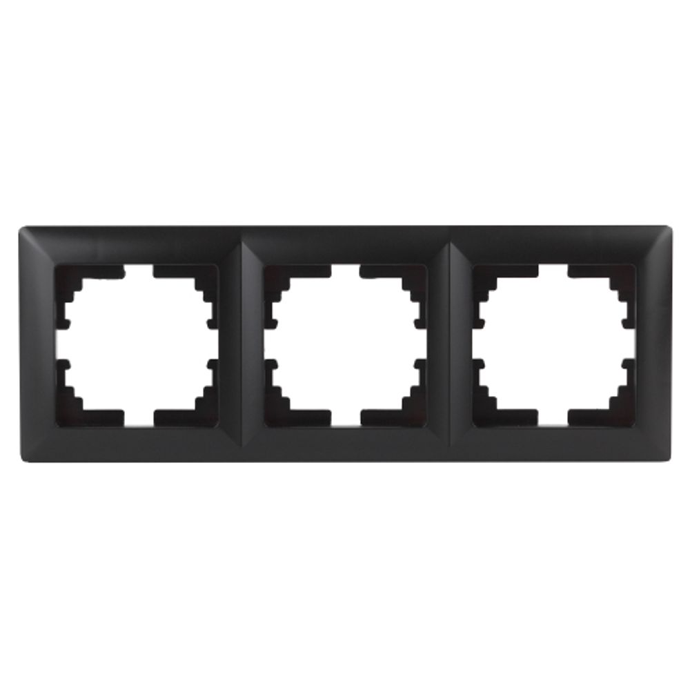 Рамка для розеток и выключателей Intro Solo 4-503-05 на 3 поста, СУ, Solo, антрацит